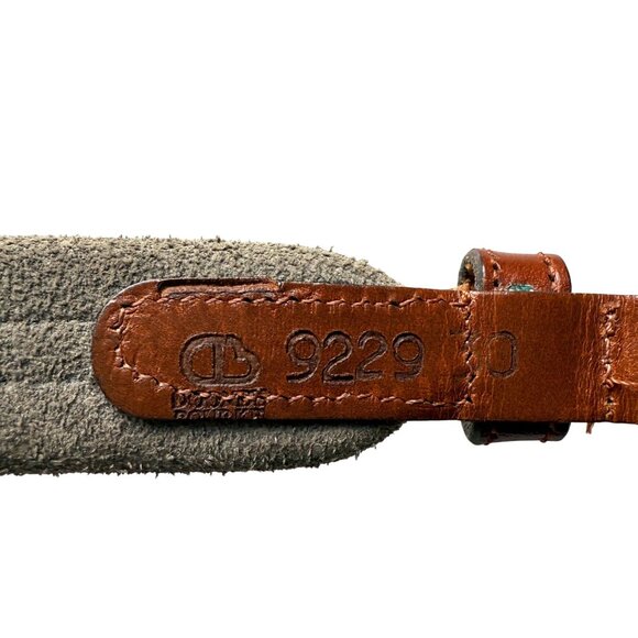 Vintage Dooney and Bourke Brown Leather & Suede Belt Brass Buckle 30 - Picture 6 of 6